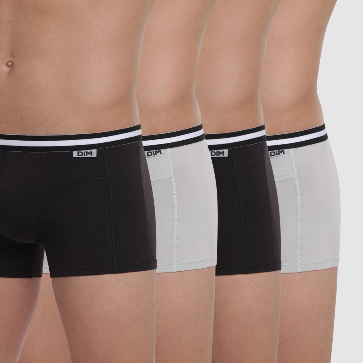 3610860656032 - Dim - Lot de 4 boxers Noirs/Gris Ecodim