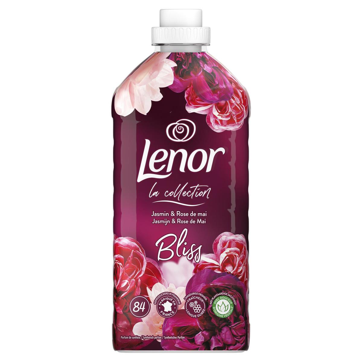 Adoucissant liquide Bliss Jasmin & Rose de mai, Lenor (861 ml = 41 lavages)