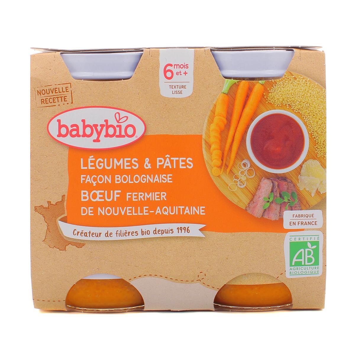 Livraison A Domicile Babybio Legumes Pate Bolognaise Bio 2x0g