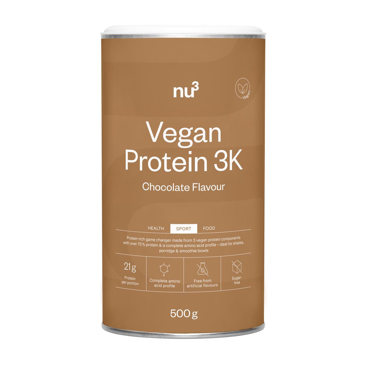 4260744952133 - NU3 - Protéine Végétale en poudre saveur Chocolat- Vegan Protein 3K