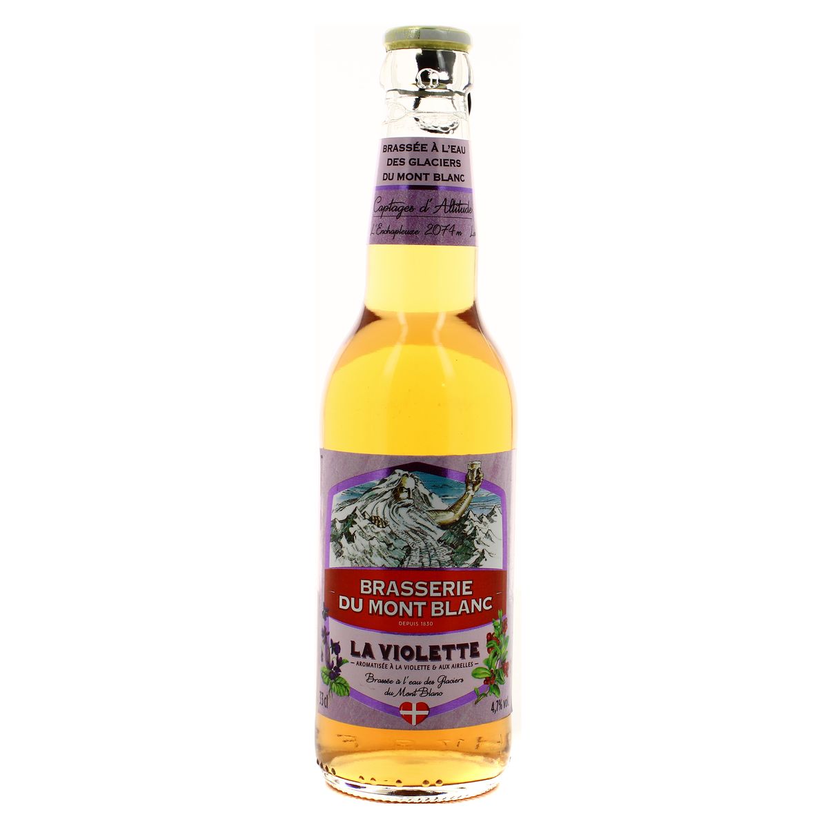 3760023243033 - Brasserie Du Mont Blanc - Violette du Mont Blanc aromatisée Aireles et violette 4.7°