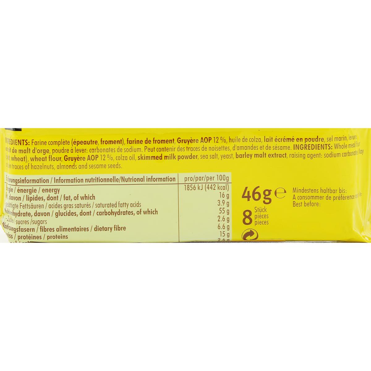 7610032065033 - Dar Vida - Crackers au gruyère AOP Suisse x4 sachets