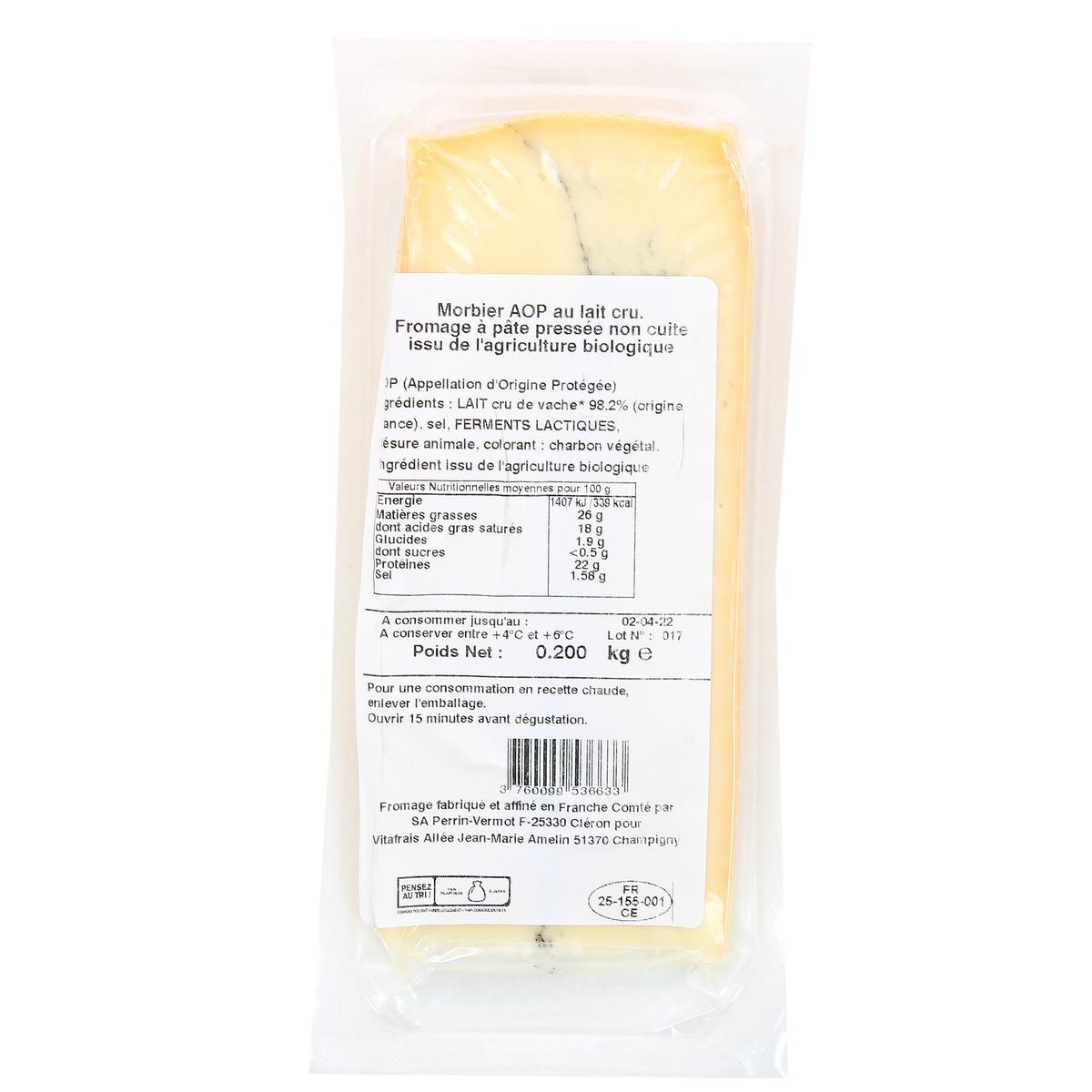 3760099536633 - Lait Plaisirs - Morbier lait cru bio