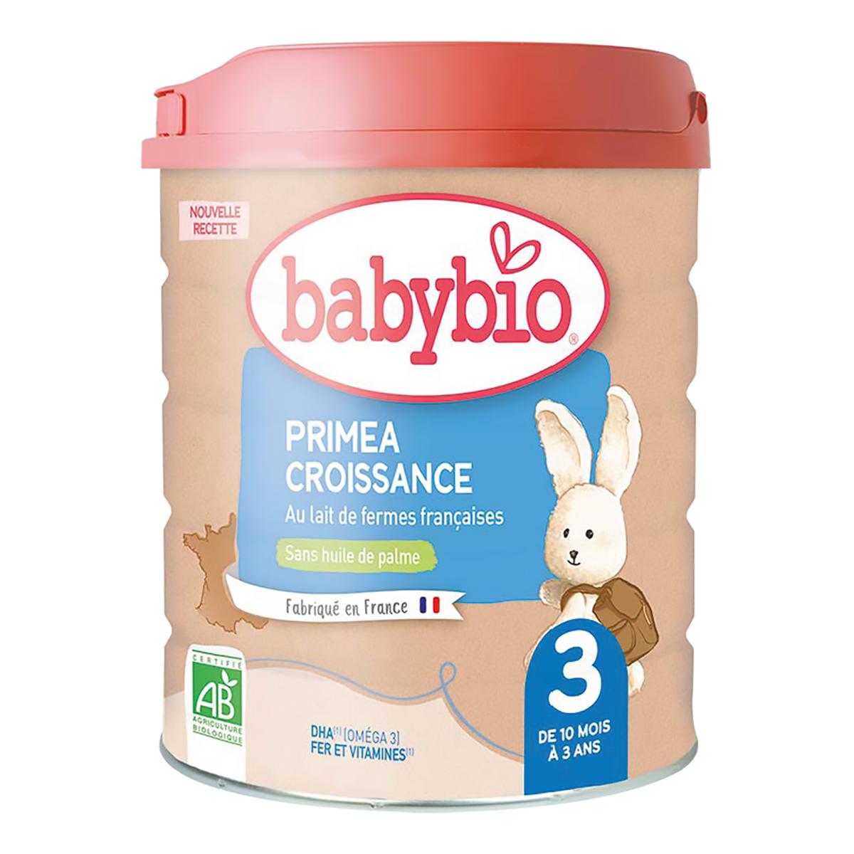 3288131580234 - Babybio - Lait de Croissance Primea Bio 3 en Poudre Bébé Dès 10 mois