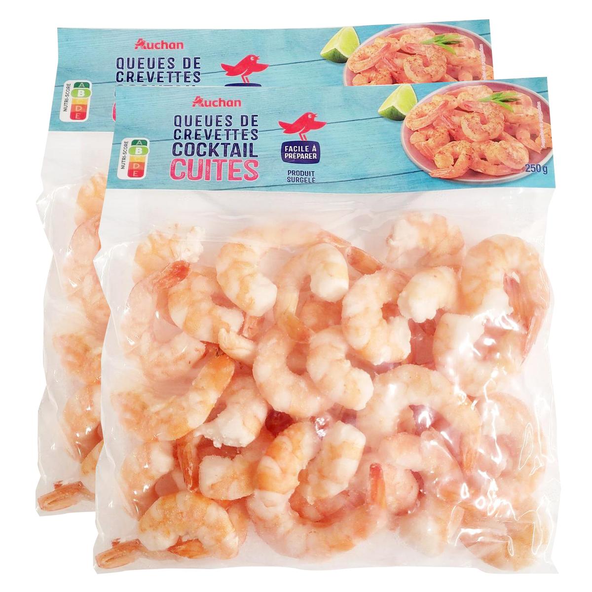 2050000411434 - Auchan - Queues de crevettes cocktail cuites
