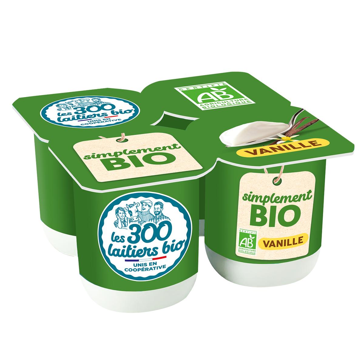3523230062534 - Les 300 laitiers bio - Yaourt Vanille Bio