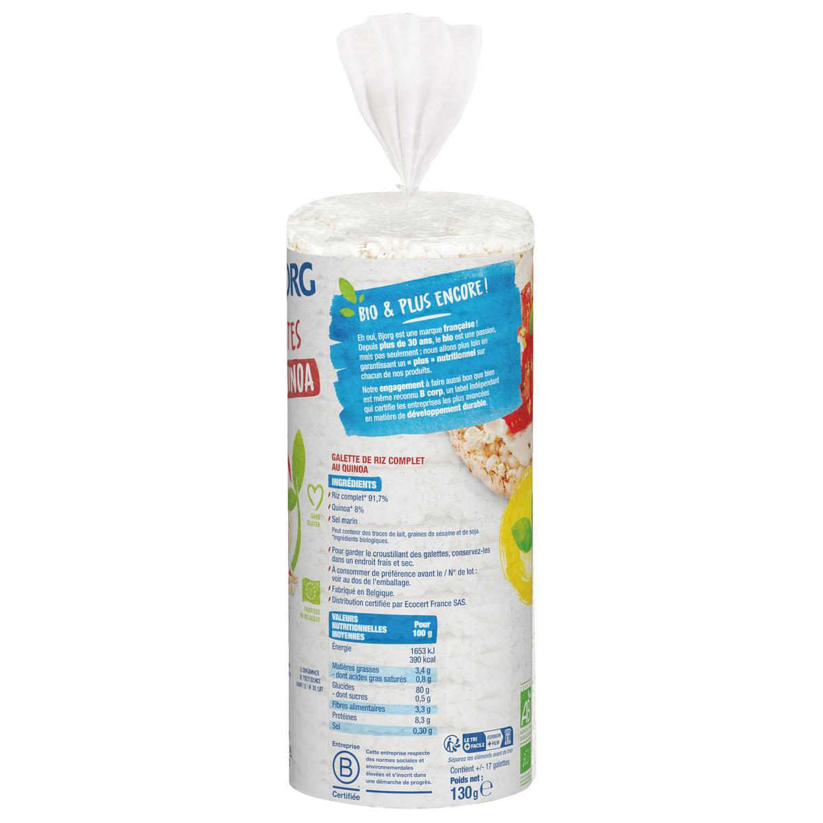3229820792934 - Bjorg - Galettes de riz quinoa bio