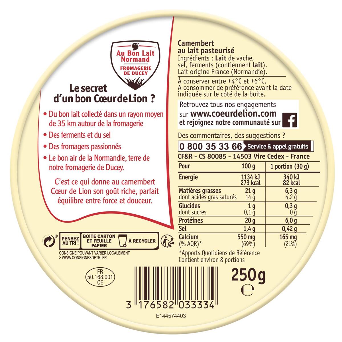 3176582033334 - Coeur de Lion - Camembert