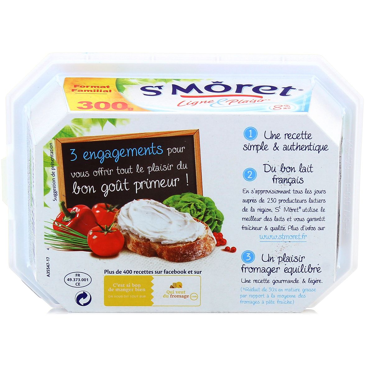 3272770095334 - Saint Moret - Fromage frais nature léger 8%mg
