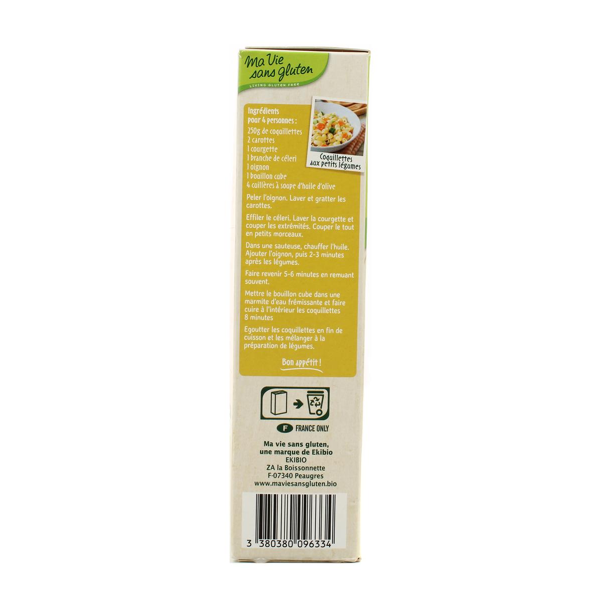 3380380096334 - Ma Vie Sans Gluten - Coquillette maïs riz bio sans gluten