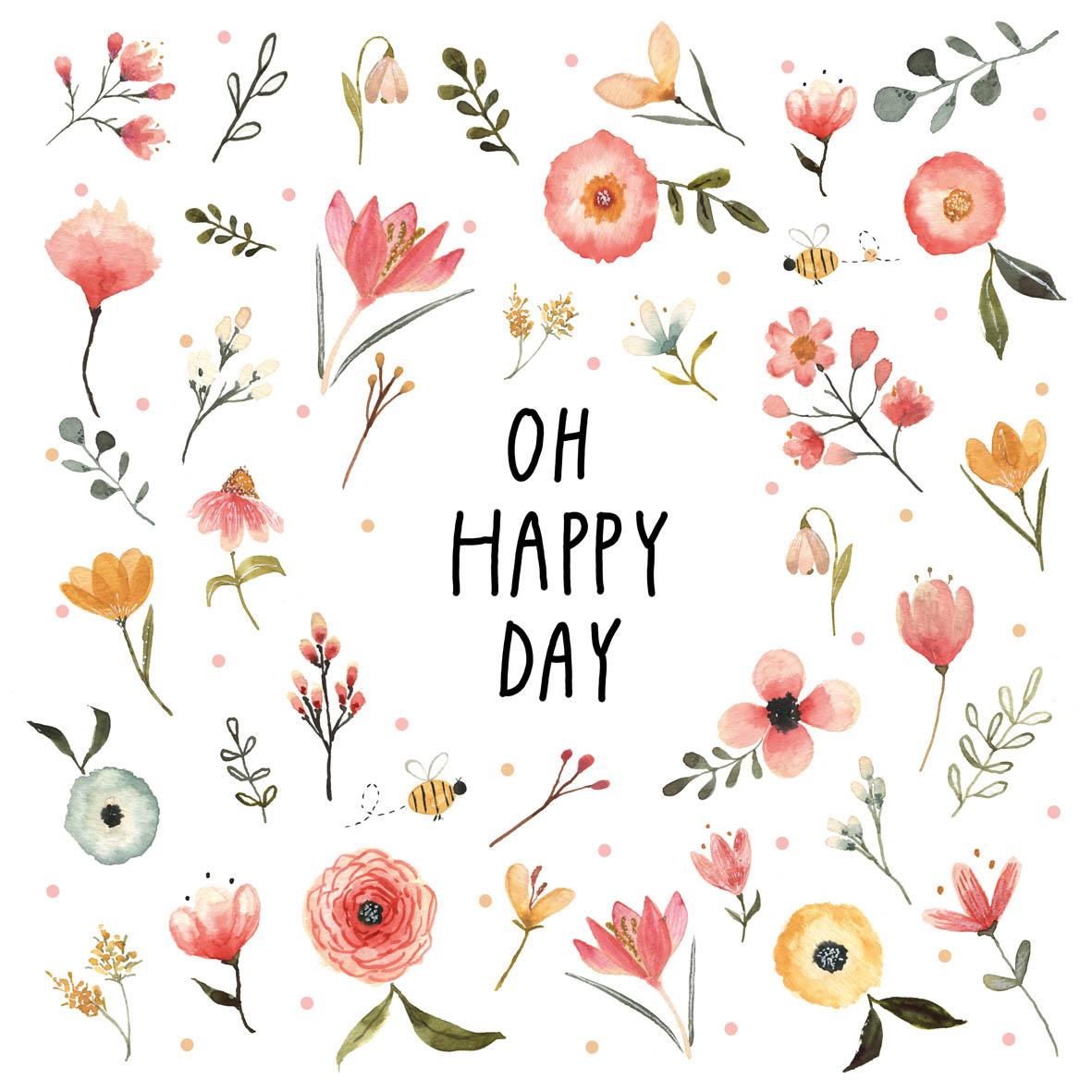 4021766277334 - Paperproducts Design - Serviettes en papiers Oh Happy Day