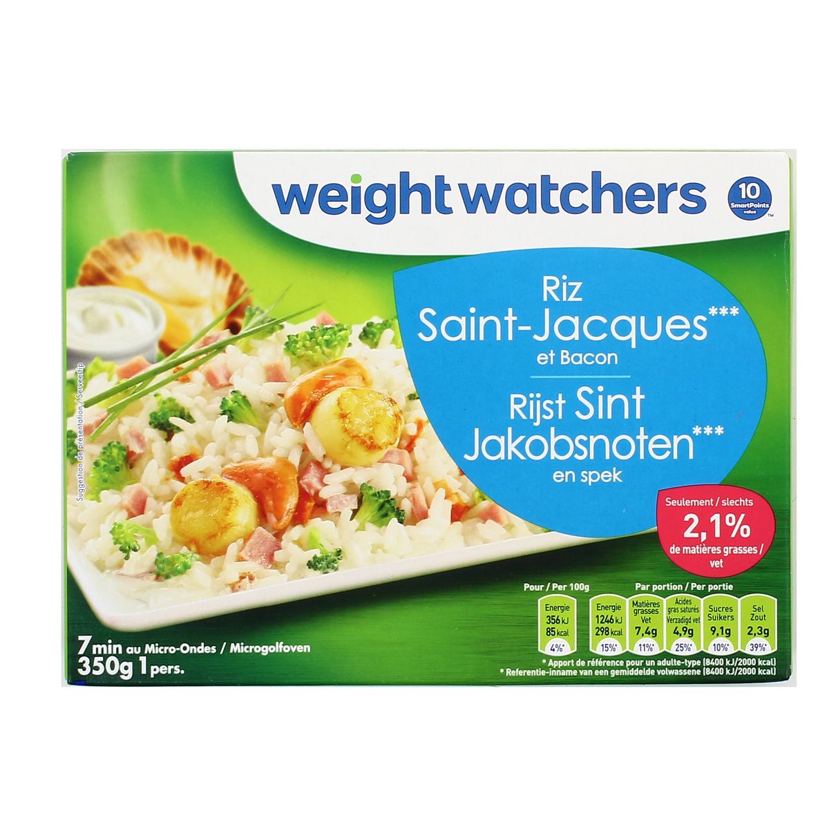 Weight Watchers Riz Saint Jacques Et Bacon 350g Houra Fr