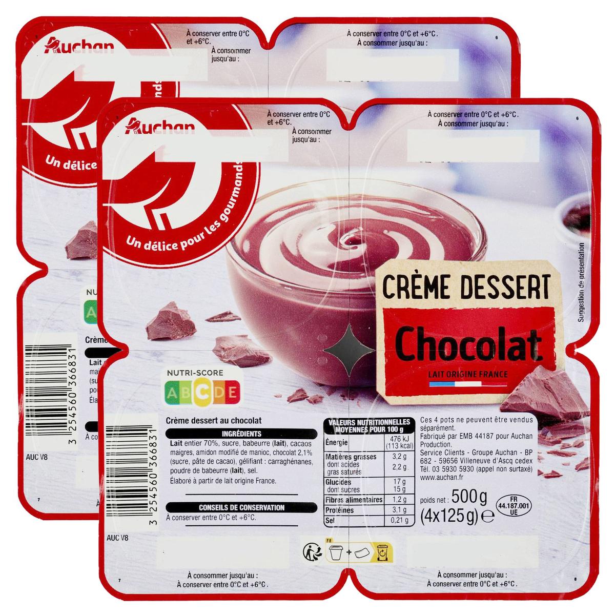 2050000410635 - Auchan - Crème dessert au chocolat