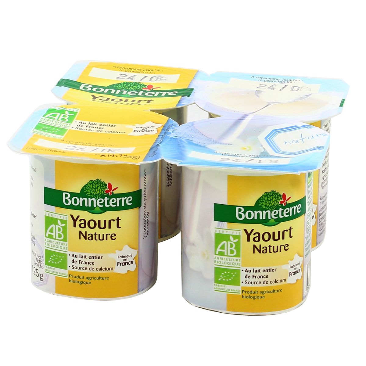 Livraison A Domicile Bonneterre Yaourt Nature Bio 4x125g