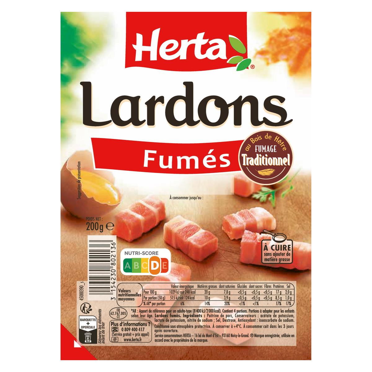 3154230802136 - Herta - Lardons Fumés