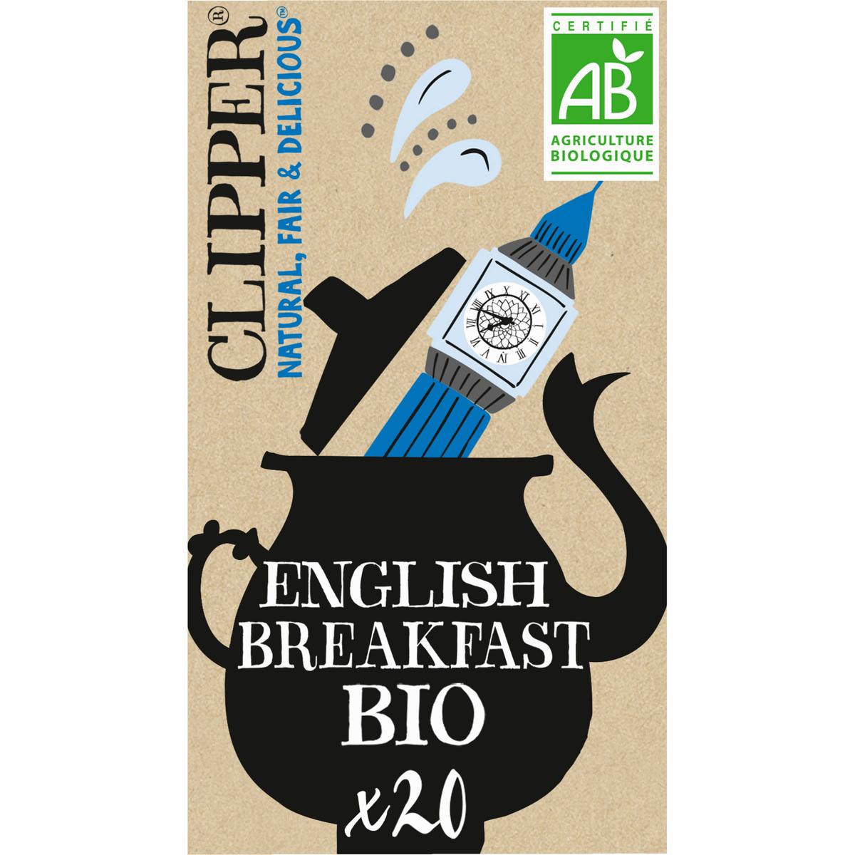 Achat / Vente Clipper Thé Noir English Breakfast Bio - 20