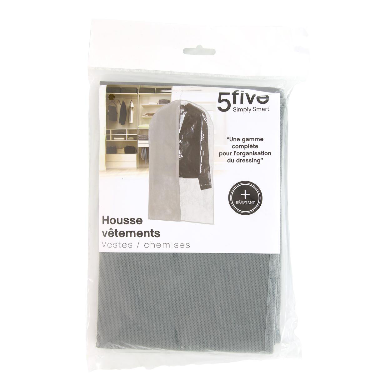 3560238932636 - 5 five - Housse pour vêtement court dressing Gris Clair 