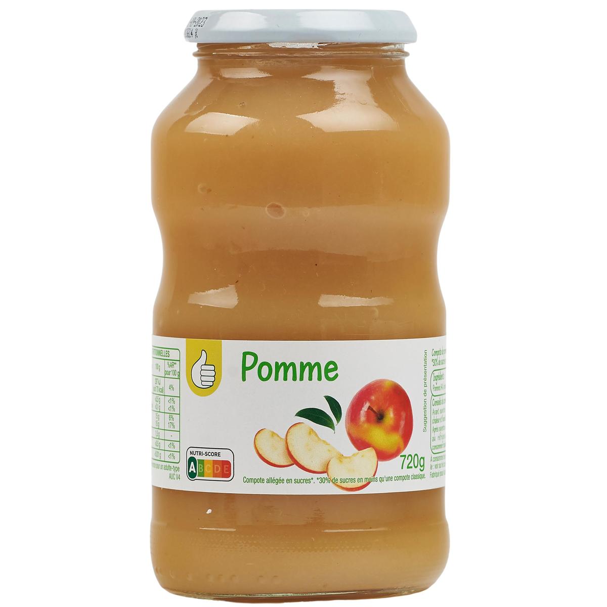 3596710057436 - Pouce - Compote de pomme allégée en sucres en bocal