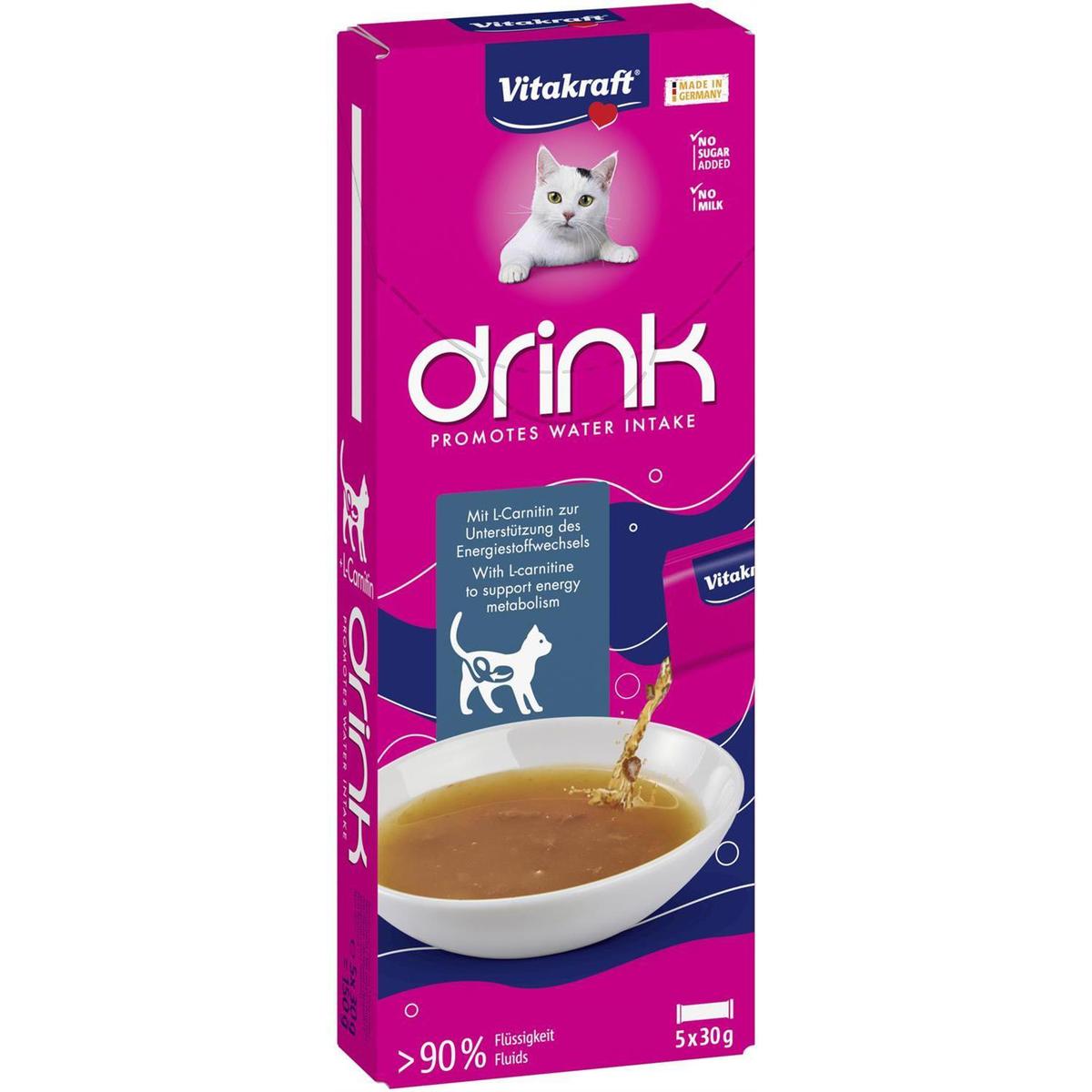 4008239579836 - Vitakraft - Liquid Snack Saumon + L-Carnitine- Friandise pour chat