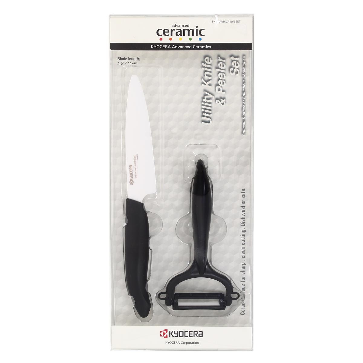 4960664670437 - Kyocera - Couteau d'offices et éplucheur céramiques