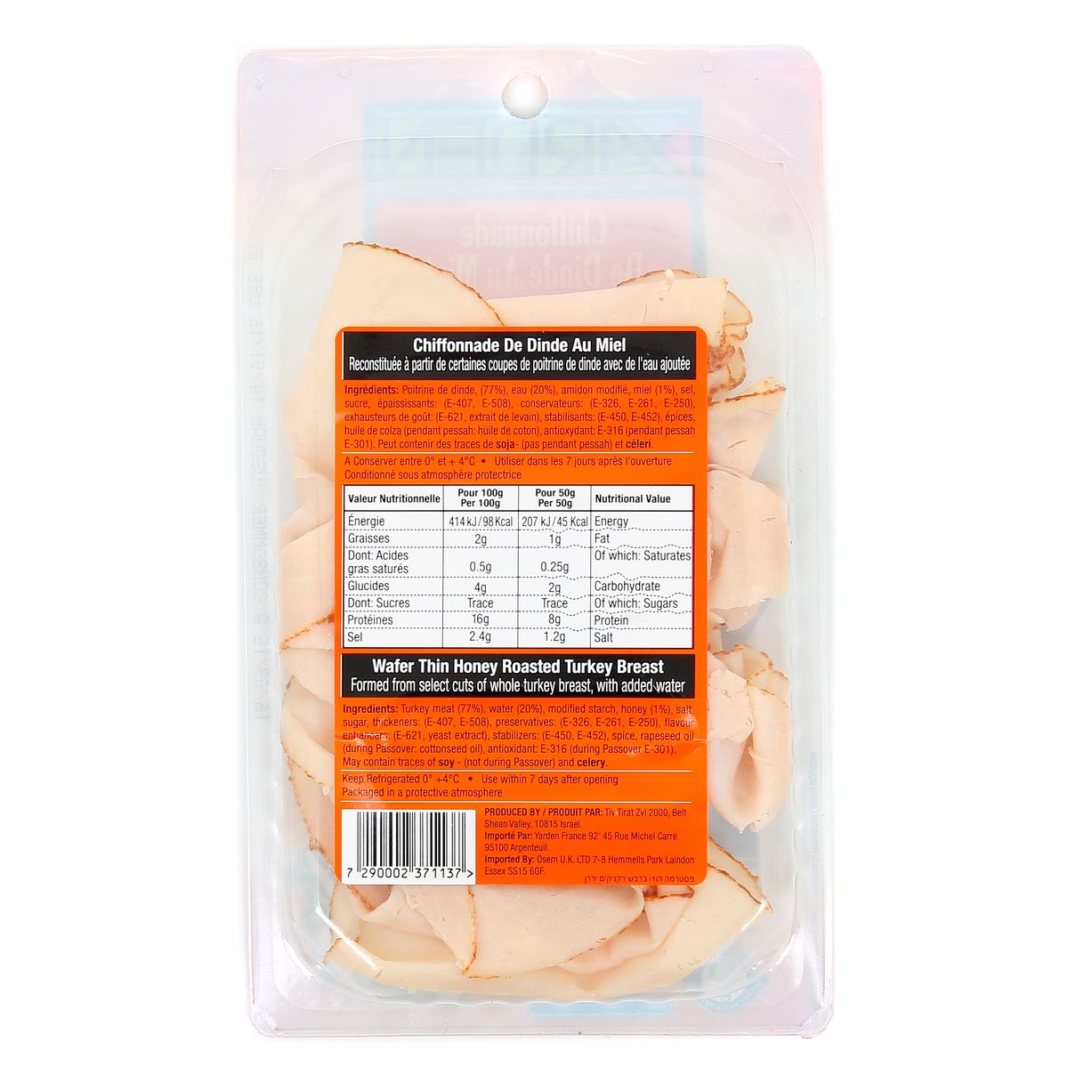 7290002371137 - Yarden - Chiffonnade de Dinde au Miel