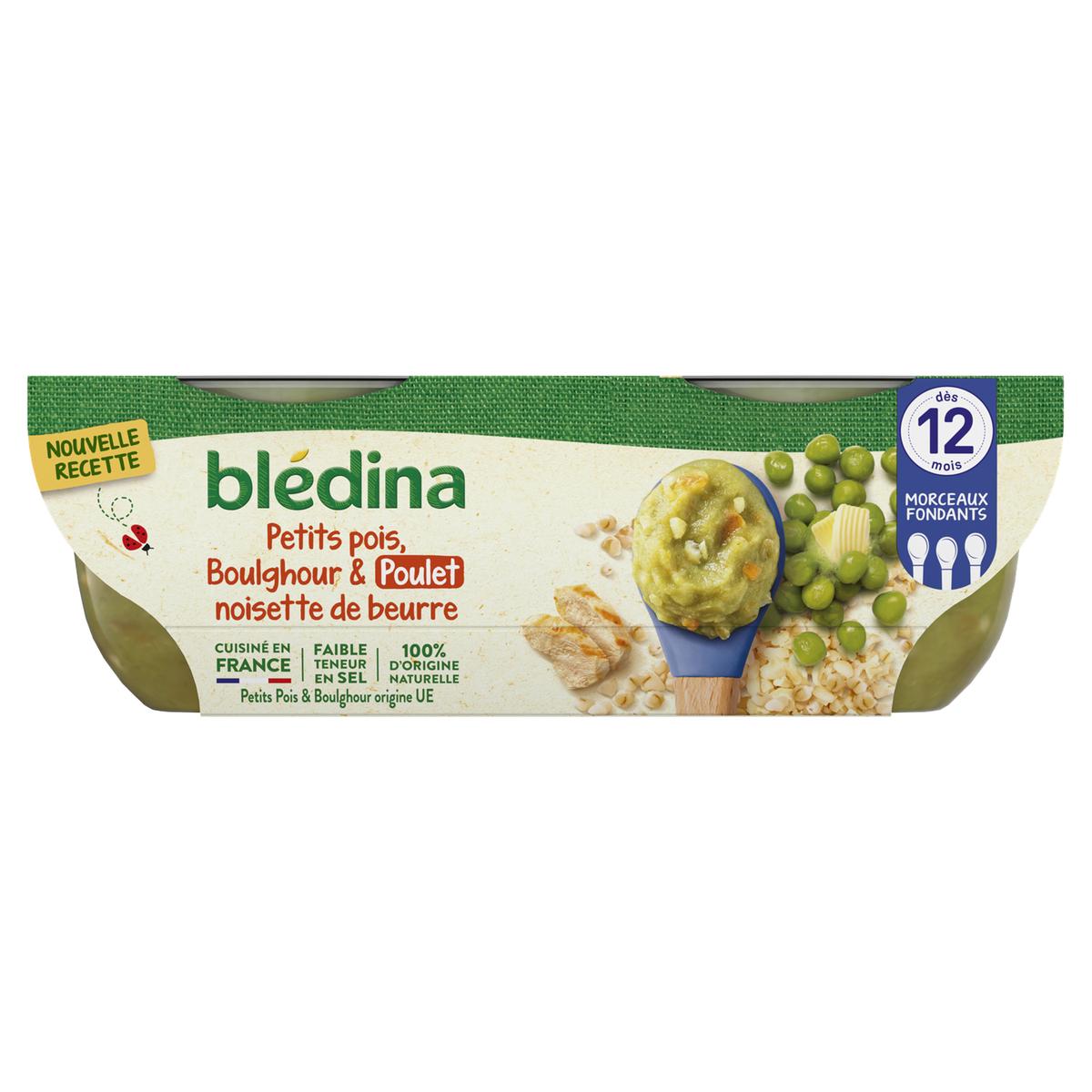 3041092001237 - Blédina - Petit Pois, Boulgour et Poulet Bols Bébé Dès 12 mois
