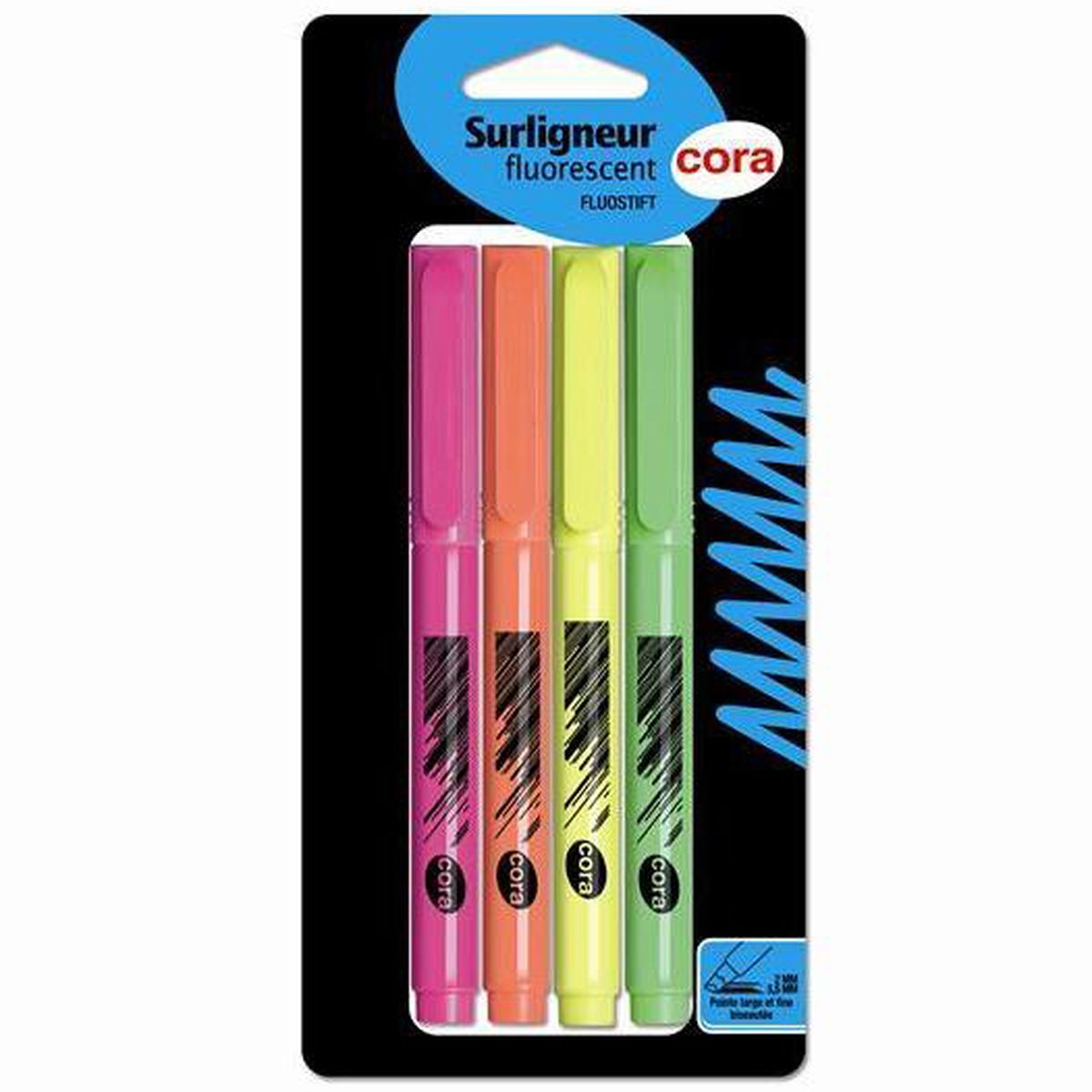 3257984351537 - Cora - Surligneurs couleurs assorties