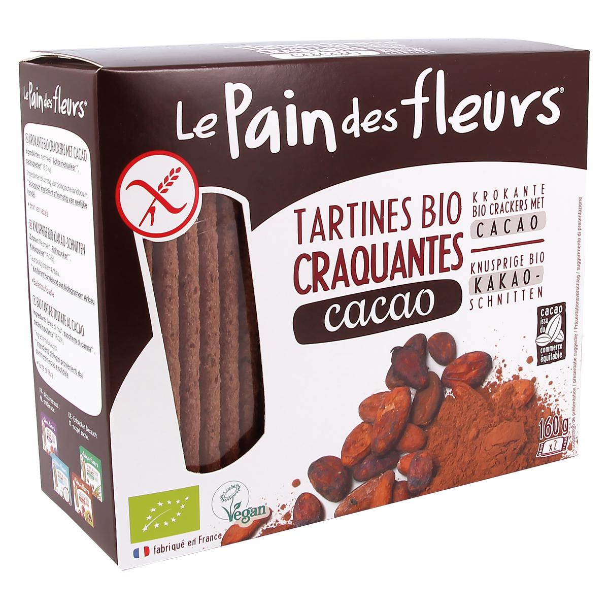 Acheter Le Pain Des Fleurs Tartines Craquantes Bio Au Cacao 160g