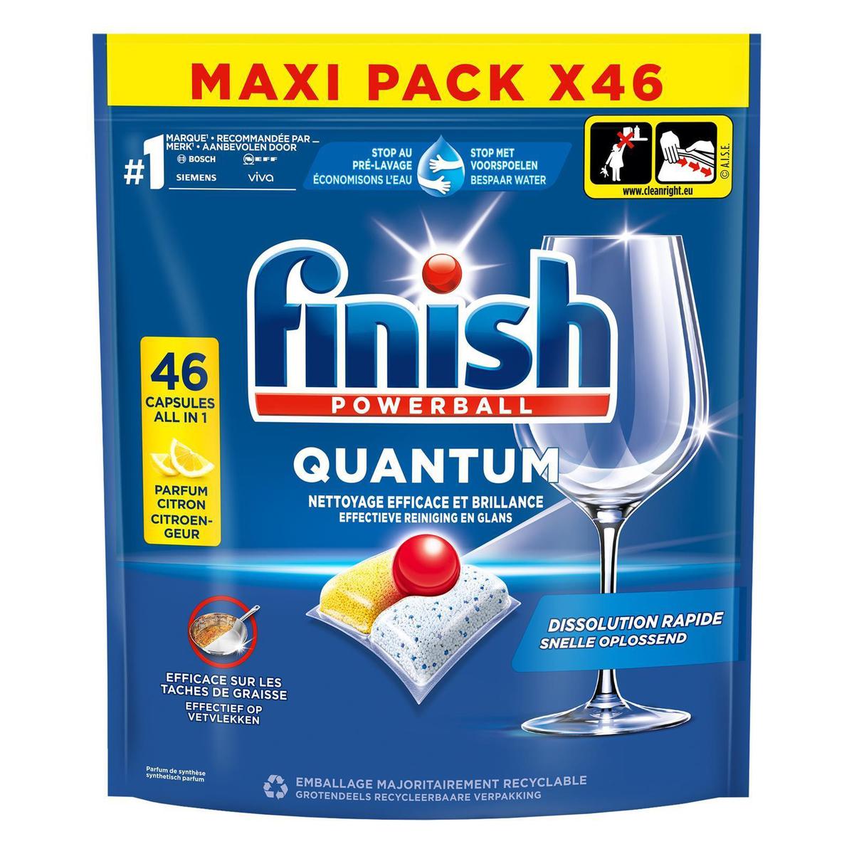 3665468402437 - Finish - Capsule lave vaisselle Quantum Citron