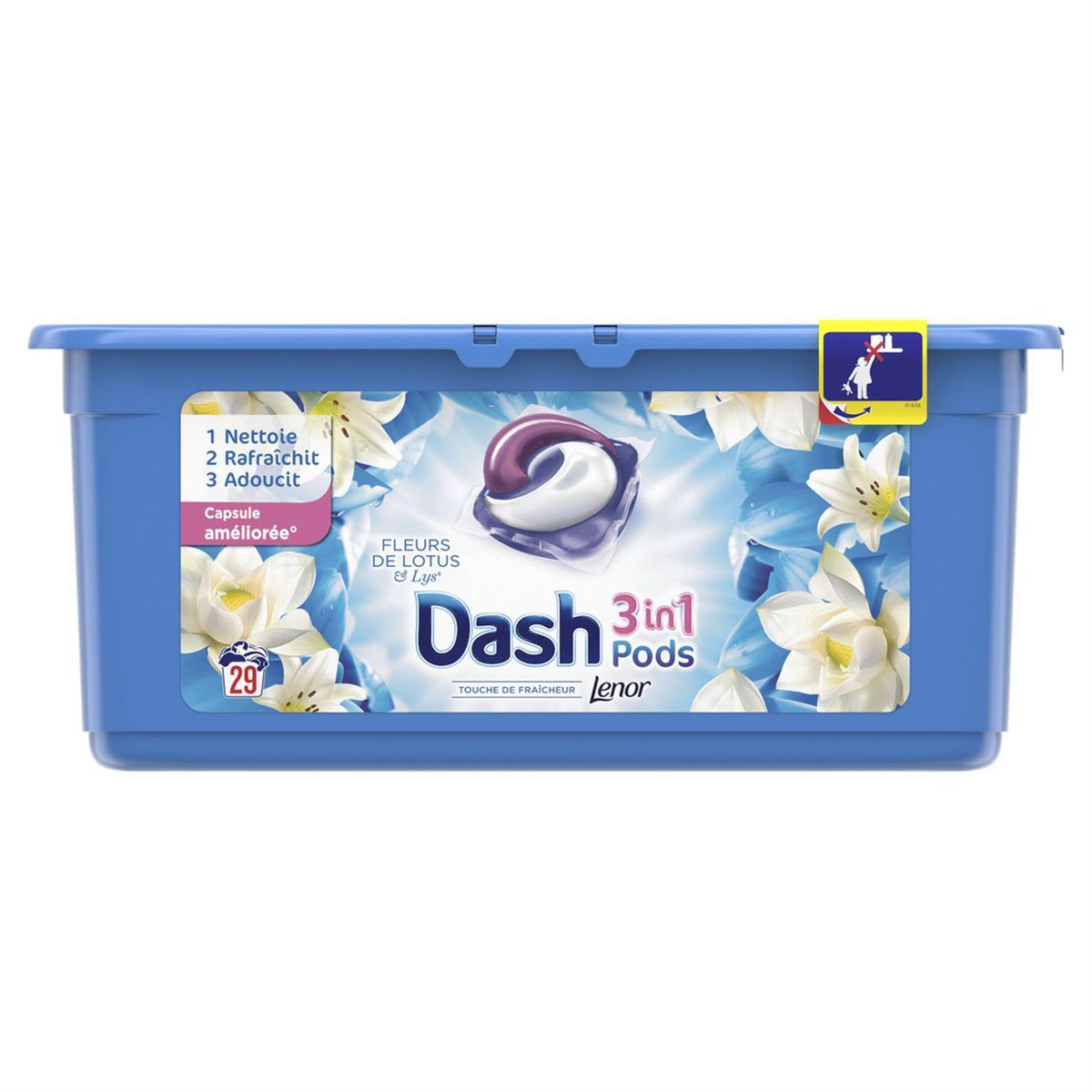 8001090653437 - Dash - Lessive fleurs de lotus et lys