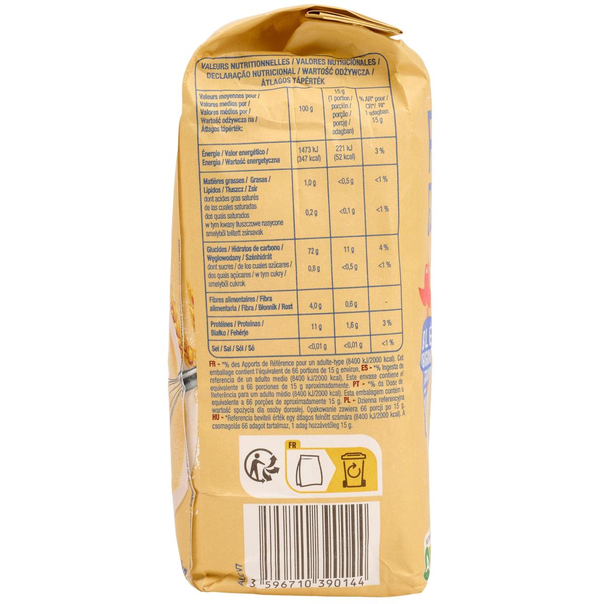 3596710514137 - Auchan - Farine de blé fluide T45 sans grumeaux