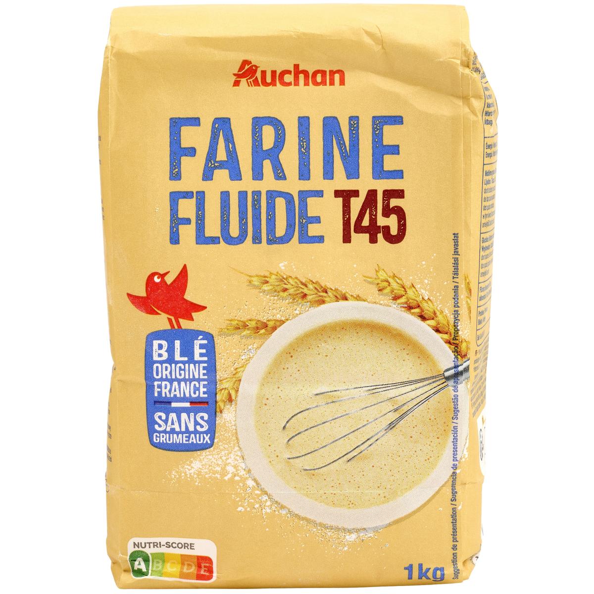 3596710514137 - Auchan - Farine de blé fluide T45 sans grumeaux