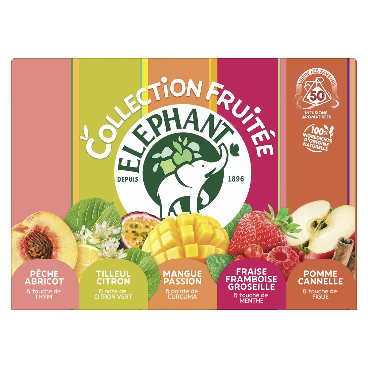 Coffret de 60 sachets d'infusions parfumées Eléphant - Café