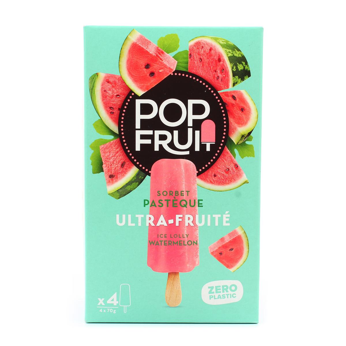 3760124195637 - Pop' Fruit - Bâtonnets Sorbet Pastèque