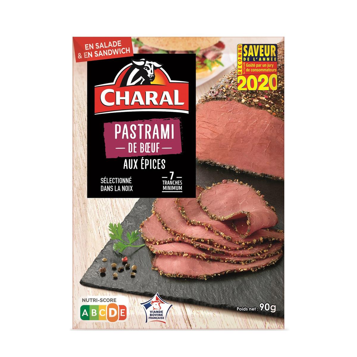 3181238976637 - Charal - Pastrami boeuf tranché aux épices