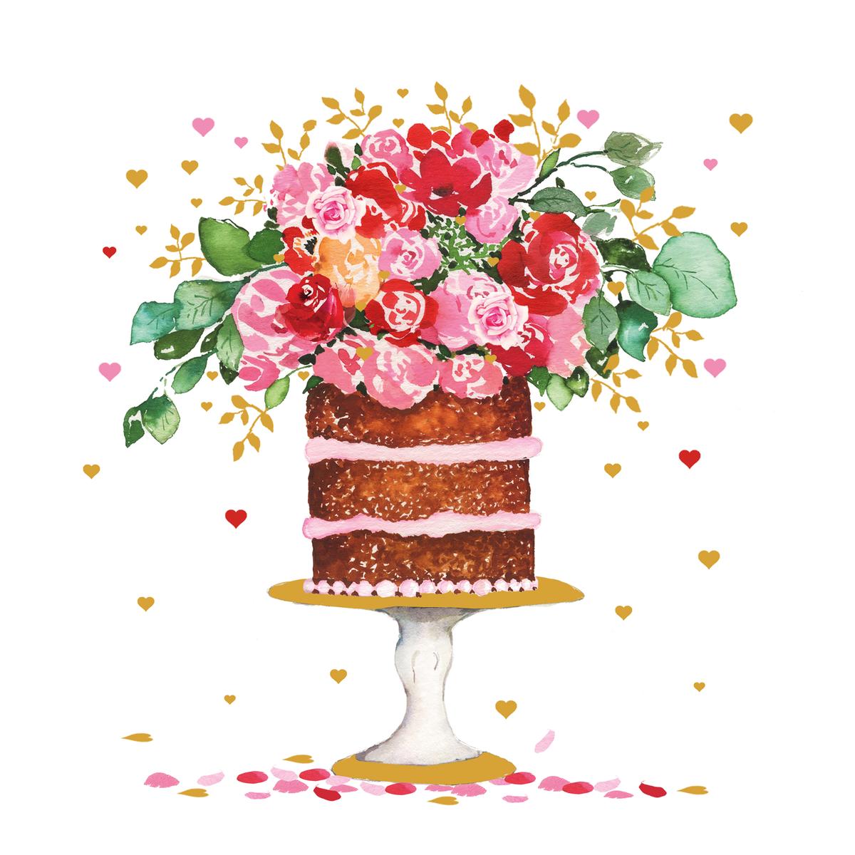 4021766277037 - Paperproducts Design - Serviettes papier Cake & Flowers