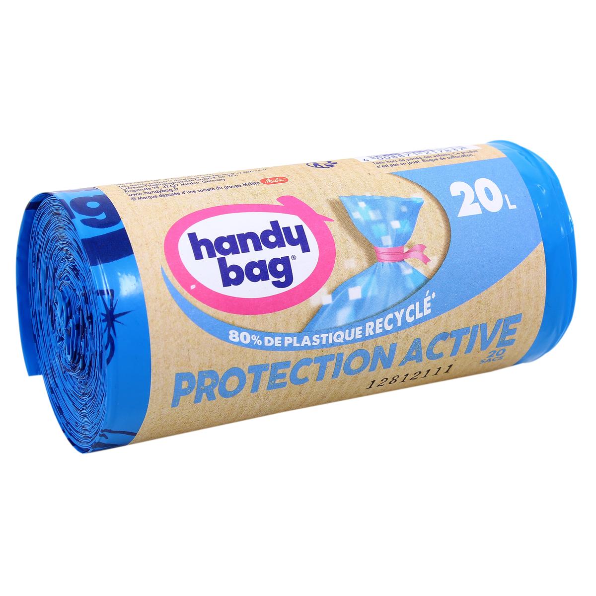 Achat Handy Bag Sacs poubelle 20L - Protection Active, 20 sacs de 20L