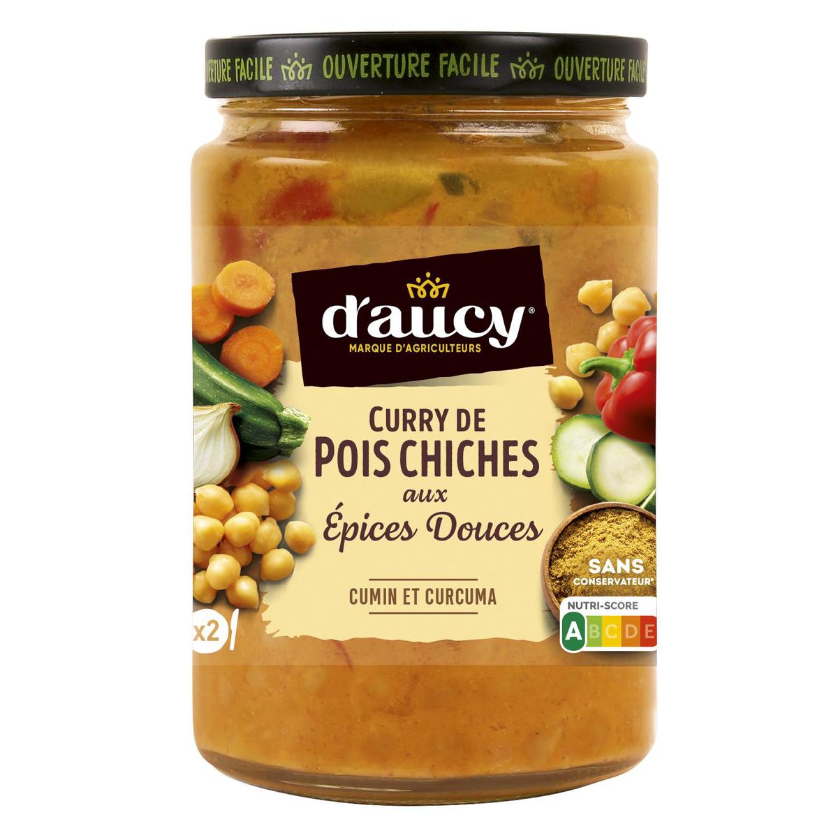 3017800509937 - D'aucy - Curry de Pois Chiches aux épices douces