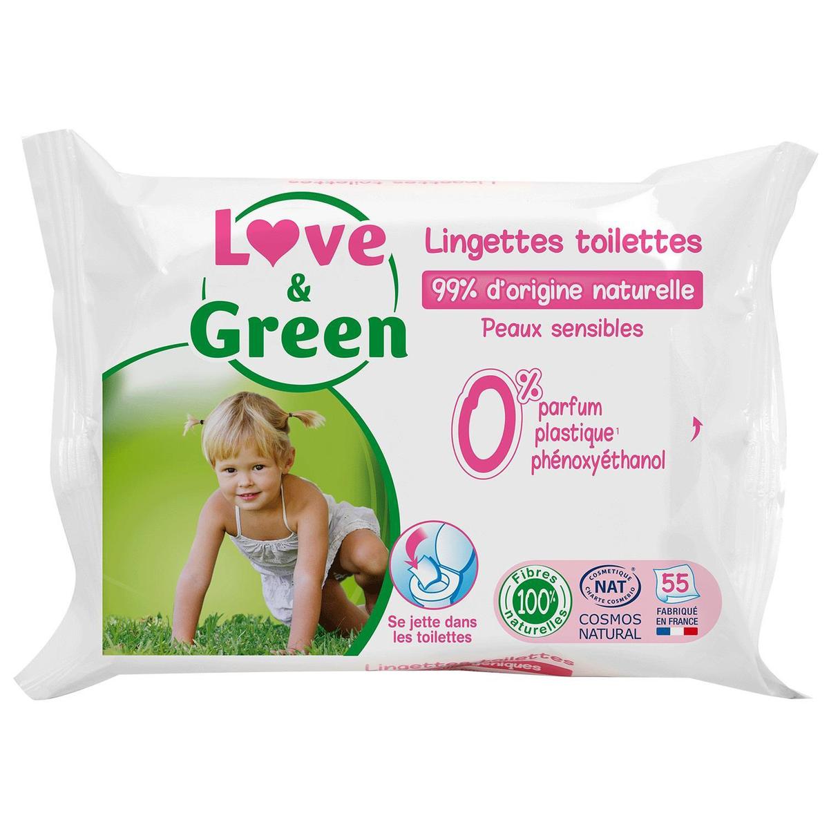 3700668700638 - Love & Green - Lingette bébé hypoallergénique 0%