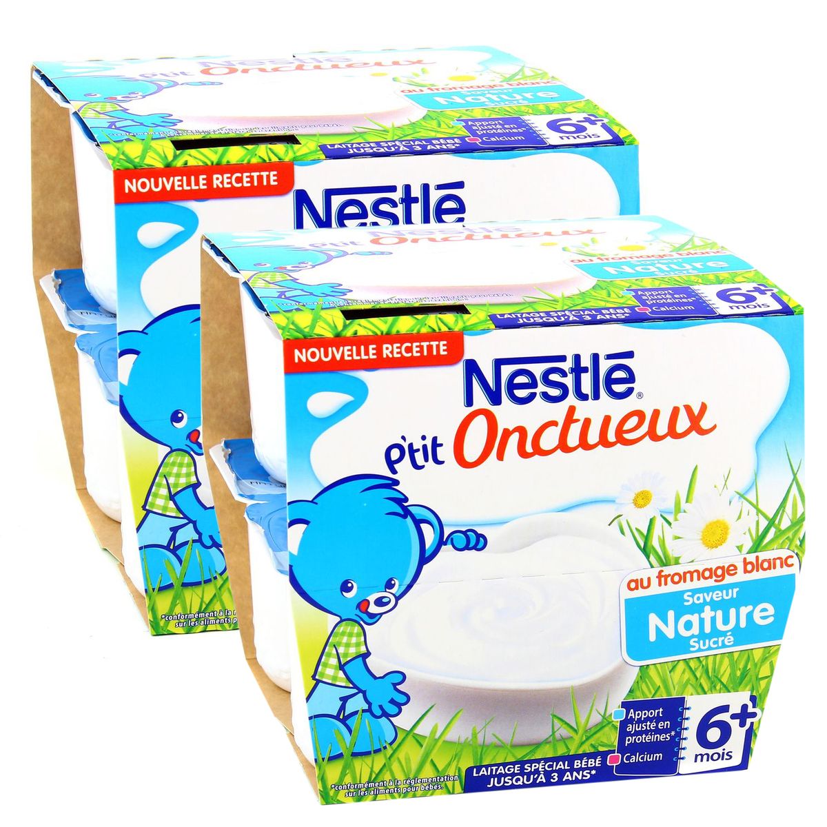 Promotion Nestle Fromage Blanc Nature Des 6 Mois Lot De 2 Paquets De 8x100g