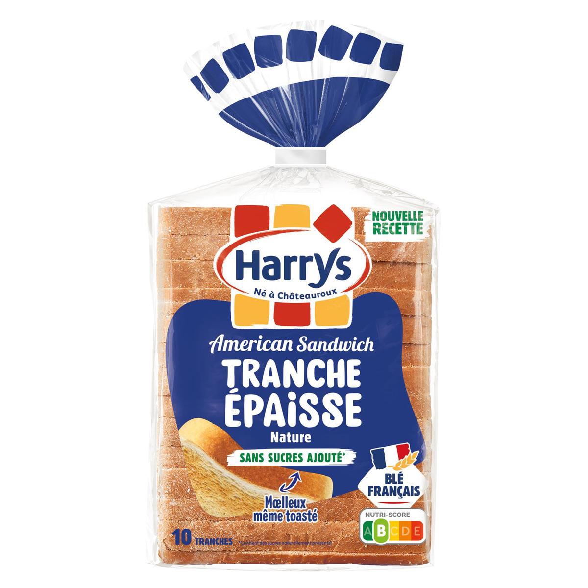 3228857002238 - Harrys - Pain de Mie Nature American Sandwich Tranches Epaisses