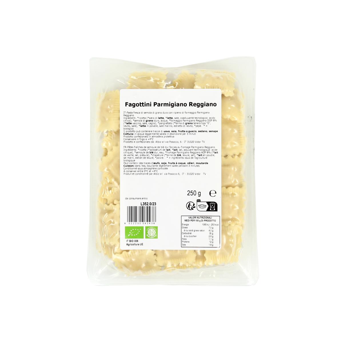 8022230062438 - Oggi Cucino - Raviolis Fagottini Parmesan Bio