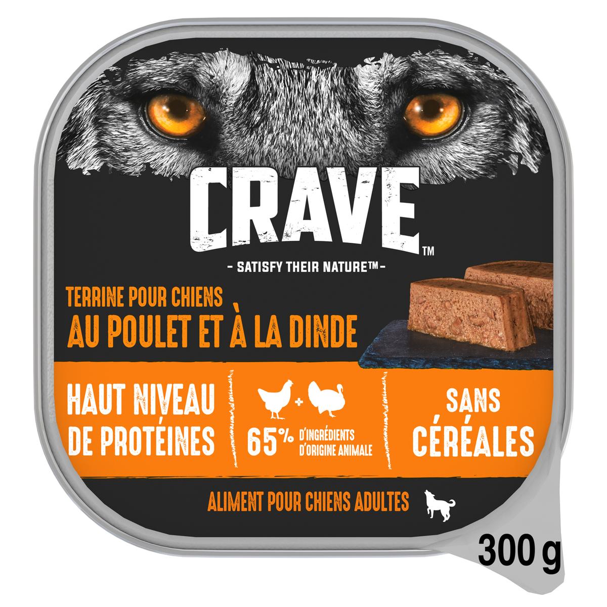 3065890144538 - Crave - Barquette Terrine Poulet et Dinde sans Céréales pour chien adulte