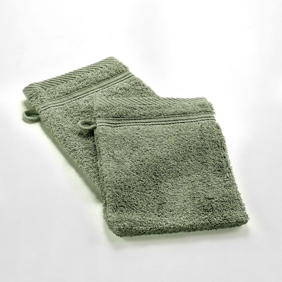 3574388014838 - Douceur D Interieur - Gants de toilette éponge fougere 