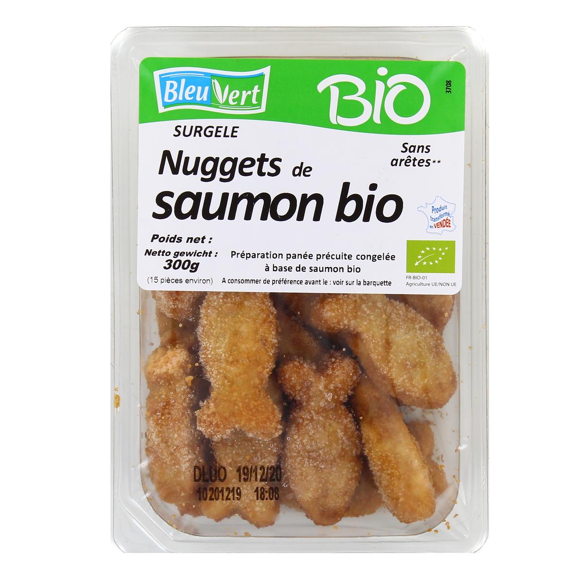 3551610005338 - Bleu Vert - Nuggets de saumon bio