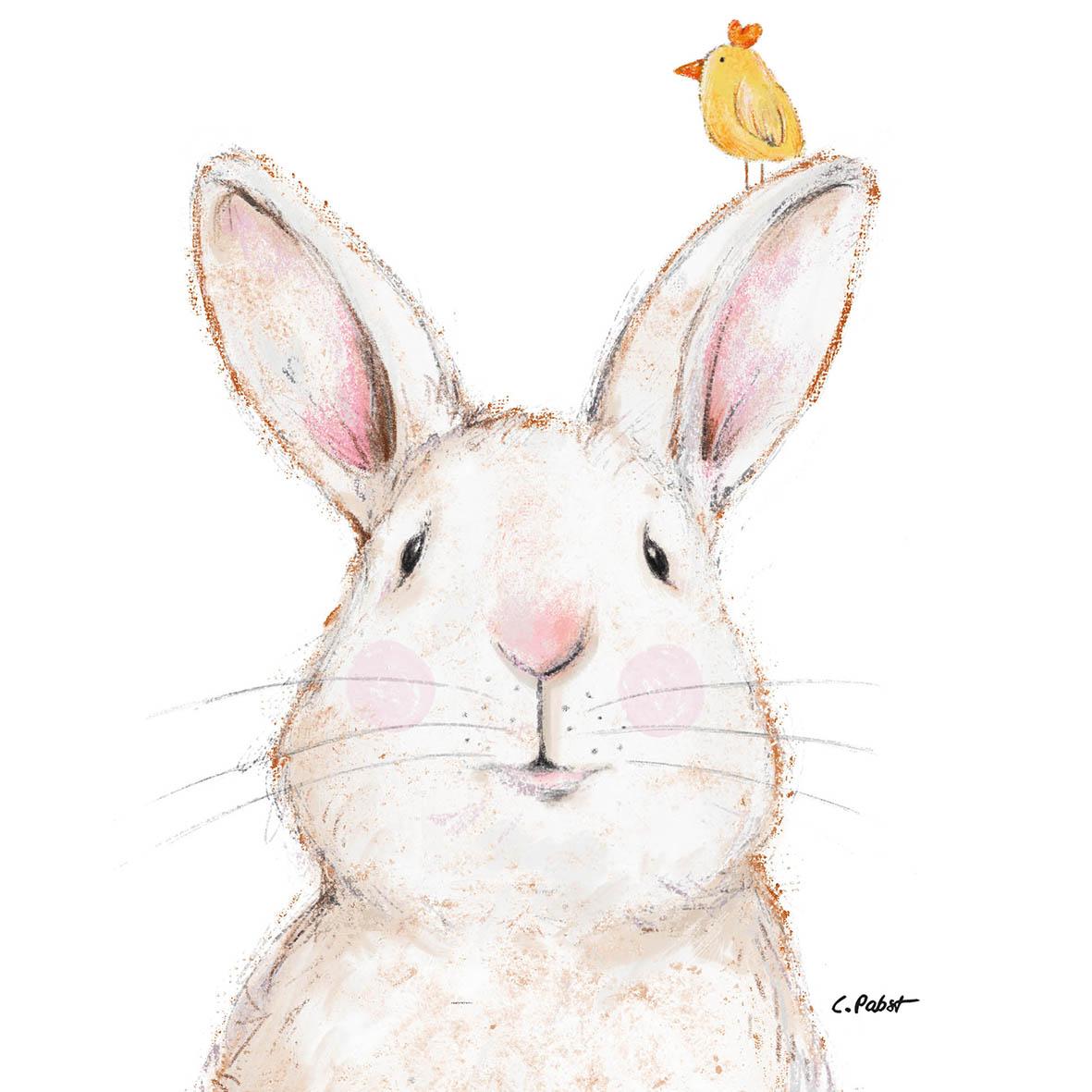 4021766295338 - Paperproducts Design - Serviettes en papier Lapin & Friend