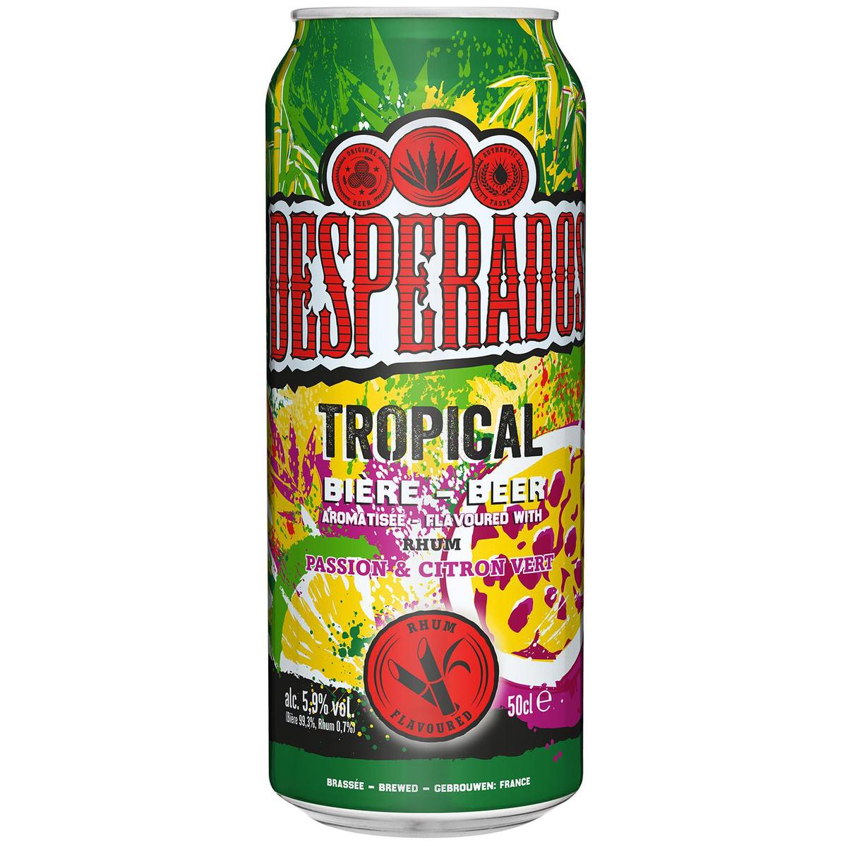 Acheter Desperados Bière aromatisée Tropical Rhum Passion 5,9°, 50cl