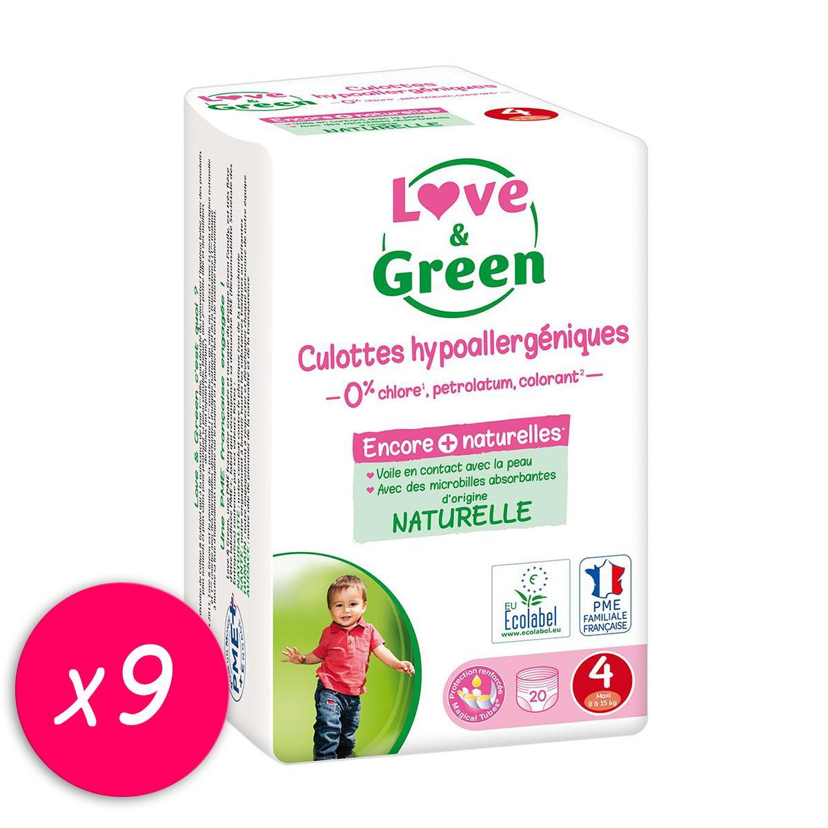 Love & Green Couches Hypoallergéniques T3 4-9kg 52 couches