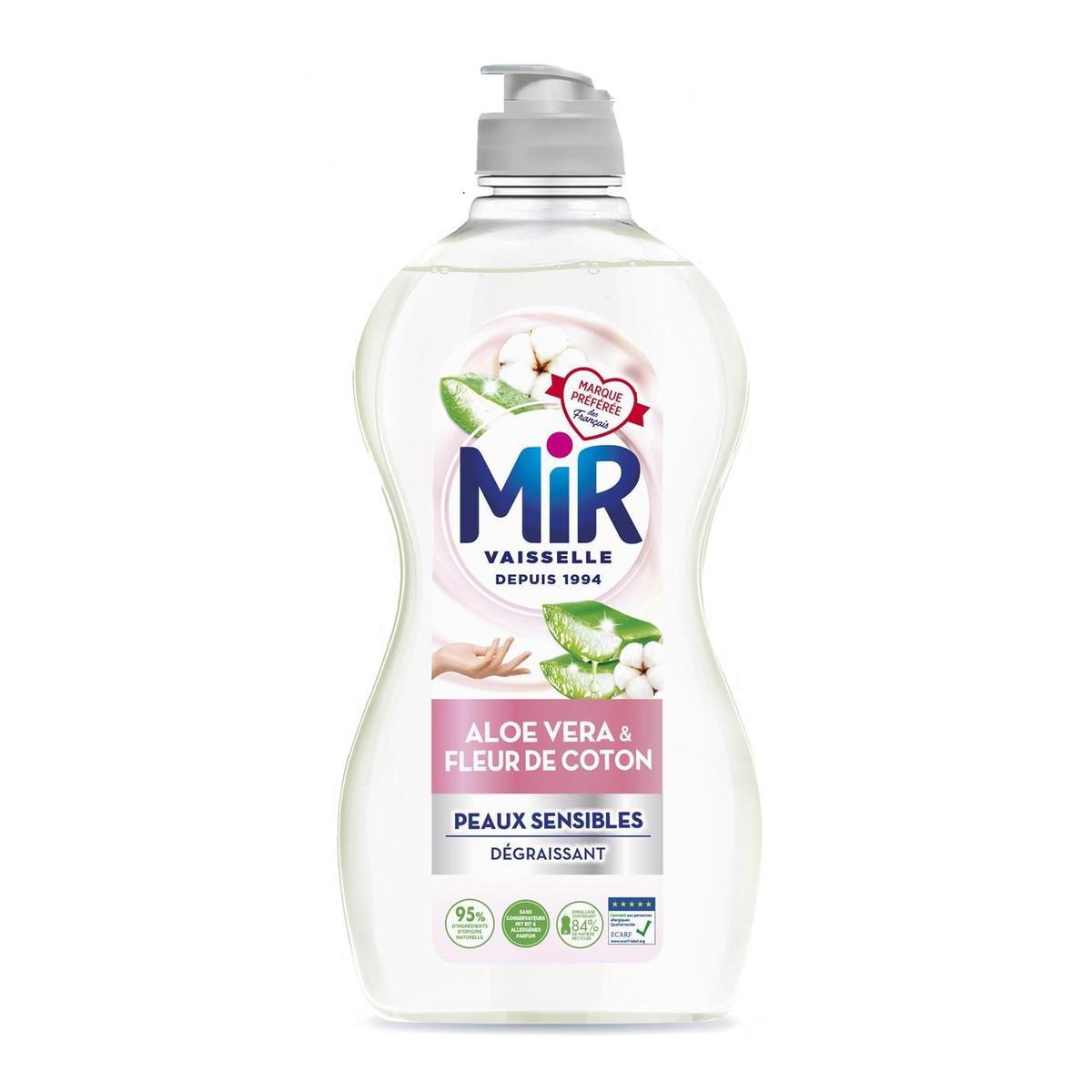 3178041363839 - Mir - Liquide vaisselle Concentré Hypoallergénique Aloe Vera et Fleurs de Coton