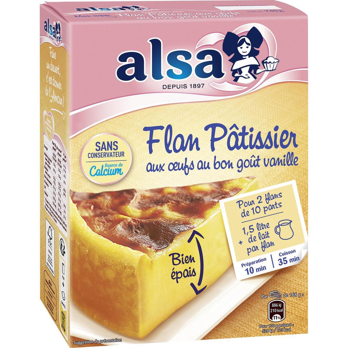 3027030015139 - Alsa - Préparation pour flan pâtissier aux oeufs et saveur vanille